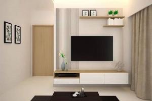 Тумба TV подвесная Сити-10  1400х300х300 (Сонома-Белый)