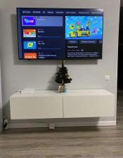 Тумба под ТВ Айден ТБН06-1400 белый ЛДСП/белый ЛДСП