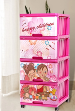 DD Style Комод, 4 ящ. с рисунком, 40х50x98.5 см
